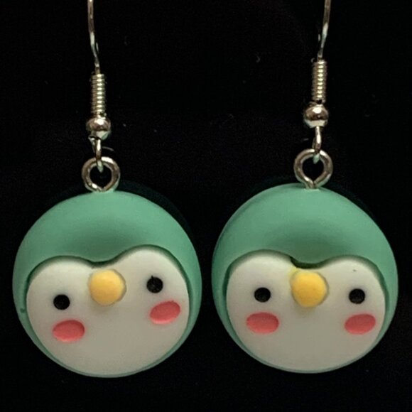 Penguin Earring, Silly Animal Earring, Gift Idea, Penguin Charm, Penguin Jewelry - Picture 1 of 7